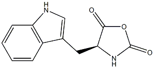 (4S)-4-[(1H-Indole-3-yl)methyl]oxazolidine-2,5-dione 구조식 이미지