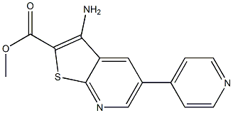 3-Amino-5-(4-pyridinyl)thieno[2,3-b]pyridine-2-carboxylic acid methyl ester Structure