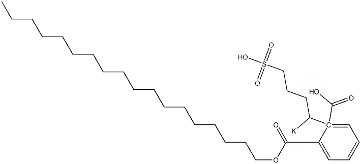 Phthalic acid 1-octadecyl 2-(1-potassiosulfobutyl) ester 구조식 이미지