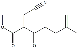 2-(Cyanomethyl)-6-methyl-3-oxo-6-heptenoic acid methyl ester Structure
