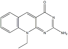 2-Amino-10-ethylpyrimido[4,5-b]quinolin-4(10H)-one Structure