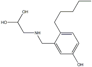 3-[(2,2-Dihydroxyethyl)aminomethyl]-4-pentylphenol Structure