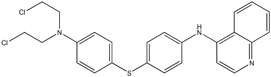 N-[4-[4-[Bis(2-chloroethyl)amino]phenylthio]phenyl]-4-quinolinamine 구조식 이미지