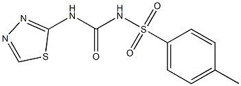 1-(4-Methylphenylsulfonyl)-3-(1,3,4-thiadiazol-2-yl)urea 구조식 이미지