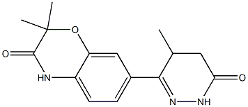 2,2-Dimethyl-7-[(1,4,5,6-tetrahydro-4-methyl-6-oxopyridazin)-3-yl]-4H-1,4-benzoxazin-3(2H)-one Structure