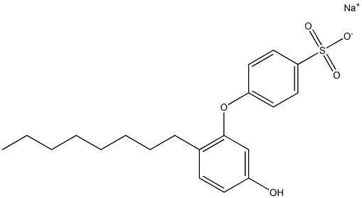 3'-Hydroxy-6'-octyl[oxybisbenzene]-4-sulfonic acid sodium salt Structure