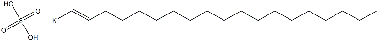 Sulfuric acid 1-nonadecenyl=potassium salt Structure