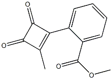 2-(2-Methyl-3,4-dioxo-1-cyclobutenyl)benzoic acid methyl ester 구조식 이미지