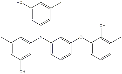 N,N-Bis(3-hydroxy-5-methylphenyl)-3-(2-hydroxy-3-methylphenoxy)benzenamine Structure