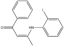 3-(2-Iodophenylamino)-1-phenyl-2-buten-1-one Structure