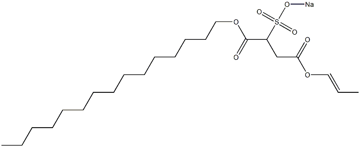 2-(Sodiosulfo)succinic acid 1-pentadecyl 4-(1-propenyl) ester 구조식 이미지