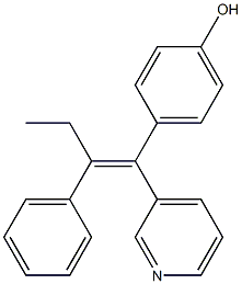 (Z)-2-Phenyl-1-(4-hydroxyphenyl)-1-(3-pyridinyl)-1-butene 구조식 이미지