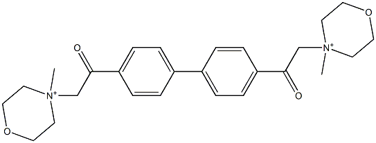 4,4'-[[1,1'-Biphenyl-4,4'-diyl]bis(2-oxo-2,1-ethanediyl)]bis(4-methylmorpholinium) Structure