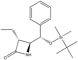 (3R,4S)-3-Ethyl-4-[(S)-[(tert-butyldimethylsilyl)oxy]phenylmethyl]azetidin-2-one Structure