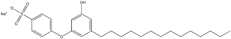 3'-Hydroxy-5'-tetradecyl[oxybisbenzene]-4-sulfonic acid sodium salt Structure