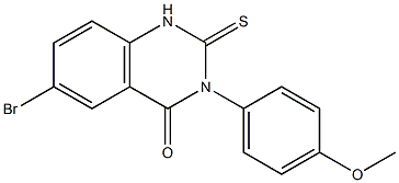 1,2-Dihydro-3-(4-methoxyphenyl)-6-bromo-2-thioxoquinazolin-4(3H)-one Structure