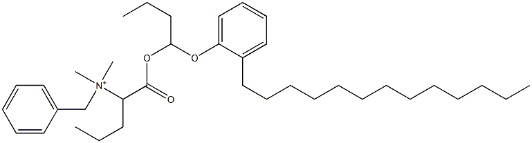 N,N-Dimethyl-N-benzyl-N-[1-[[1-(2-tridecylphenyloxy)butyl]oxycarbonyl]butyl]aminium 구조식 이미지