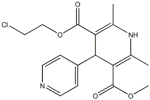 4-(Pyridin-4-yl)-1,4-dihydro-2,6-dimethylpyridine-3,5-dicarboxylic acid 3-methyl 5-(2-chloroethyl) ester Structure