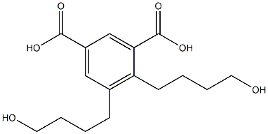 4,5-Bis(4-hydroxybutyl)isophthalic acid Structure