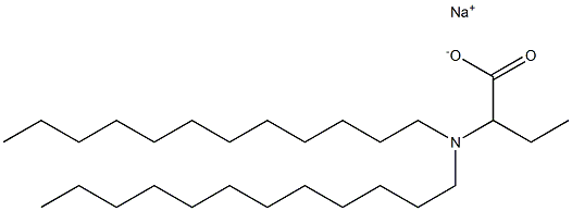 2-(Didodecylamino)butyric acid sodium salt Structure