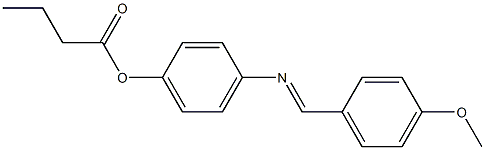 Butyric acid p-(4-methoxybenzylideneamino)phenyl ester 구조식 이미지