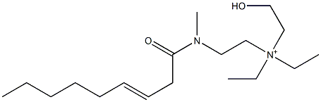 2-[N-Methyl-N-(3-nonenoyl)amino]-N,N-diethyl-N-(2-hydroxyethyl)ethanaminium 구조식 이미지