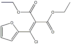 2-[Chloro(2-furyl)methylene]malonic acid diethyl ester 구조식 이미지