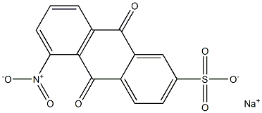 5-Nitro-9,10-dihydro-9,10-dioxoanthracene-2-sulfonic acid sodium salt 구조식 이미지