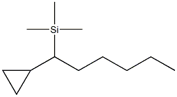 Trimethyl(1-cyclopropylhexyl)silane Structure