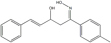 (1E)-1-(4-Methylphenyl)-5-phenyl-3-hydroxy-4-penten-1-one oxime Structure