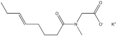 N-Methyl-N-(5-octenoyl)aminoacetic acid potassium salt 구조식 이미지