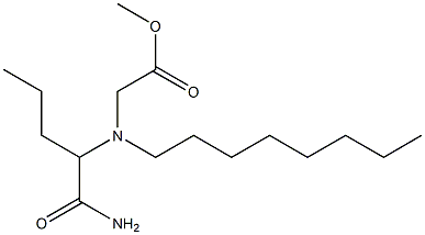 [(1-Carbamoylbutyl)octylamino]acetic acid methyl ester Structure