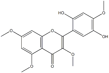 2',5'-Dihydroxy-3,4',5,7-tetramethoxyflavone Structure