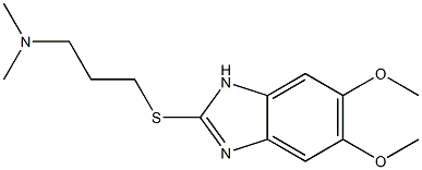 5,6-Dimethoxy-2-[(3-dimethylaminopropyl)thio]-1H-benzimidazole 구조식 이미지