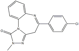 2,4-Dihydro-2-methyl-5-(4-chlorophenyl)-1H-[1,2,4]triazolo[4,3-a][1,5]benzodiazepin-1-one Structure