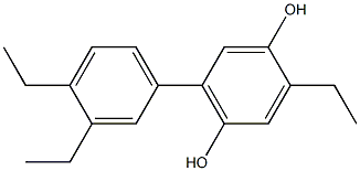 2-Ethyl-5-(3,4-diethylphenyl)benzene-1,4-diol 구조식 이미지