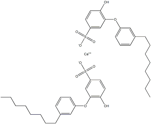 Bis(6-hydroxy-3'-octyl[oxybisbenzene]-3-sulfonic acid)calcium salt Structure