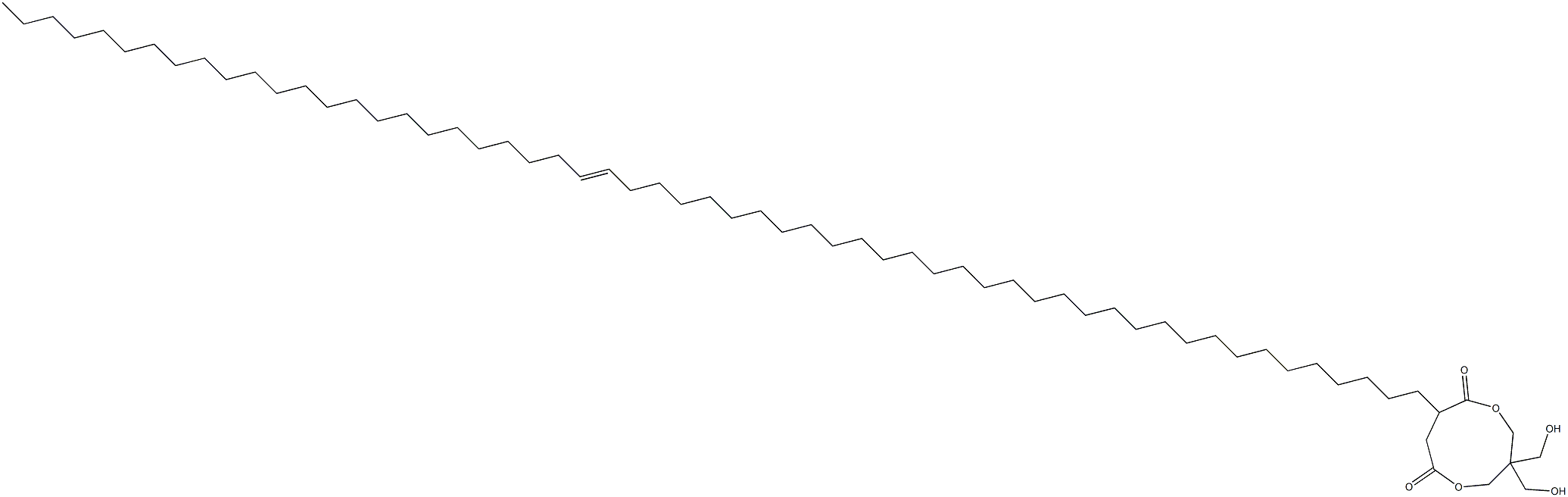 3,3-Bis(hydroxymethyl)-8-(33-heptapentacontenyl)-1,5-dioxacyclononane-6,9-dione 구조식 이미지