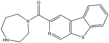3-(1,4-Diazacycloheptan-1-ylcarbonyl)[1]benzothieno[2,3-c]pyridine Structure