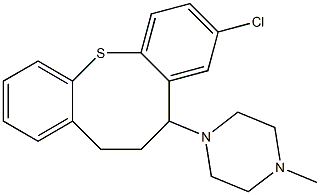 3-Chloro-5-(4-methylpiperazino)-6,7-dihydro-5H-dibenzo[b,g]thiocin Structure