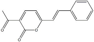 3-Acetyl-6-[(E)-2-phenylethenyl]-2H-pyran-2-one 구조식 이미지