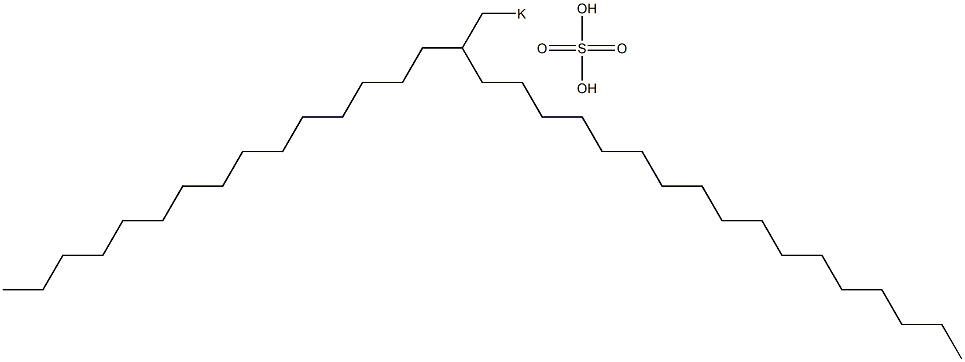 Sulfuric acid 2-pentadecylnonadecyl=potassium salt 구조식 이미지