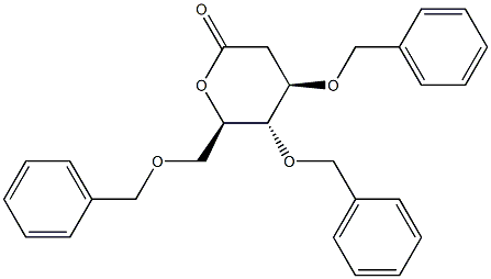3-O,4-O,6-O-Tribenzyl-2-deoxy-D-gluconic acid 1,5-lactone Structure