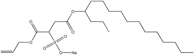 2-(Sodiosulfo)succinic acid 4-hexadecyl 1-(2-propenyl) ester 구조식 이미지