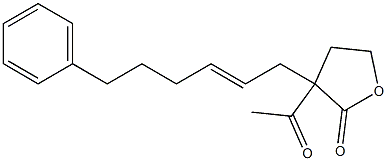 3-Acetyl-3-[(E)-6-phenyl-2-hexenyl]dihydrofuran-2(3H)-one 구조식 이미지