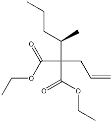 (+)-2-Allyl-2-[(R)-1-methylbutyl]malonic acid diethyl ester 구조식 이미지
