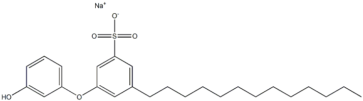 3'-Hydroxy-5-tridecyl[oxybisbenzene]-3-sulfonic acid sodium salt Structure