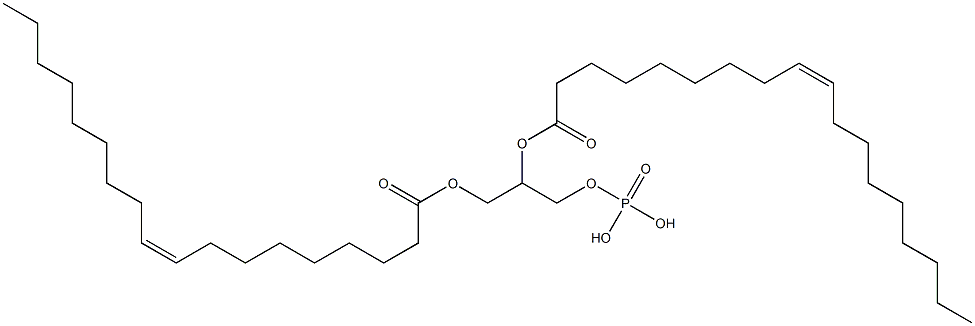 (-)-1-O,2-O-Dioleoyl-D-glycerol 3-phosphoric acid 구조식 이미지