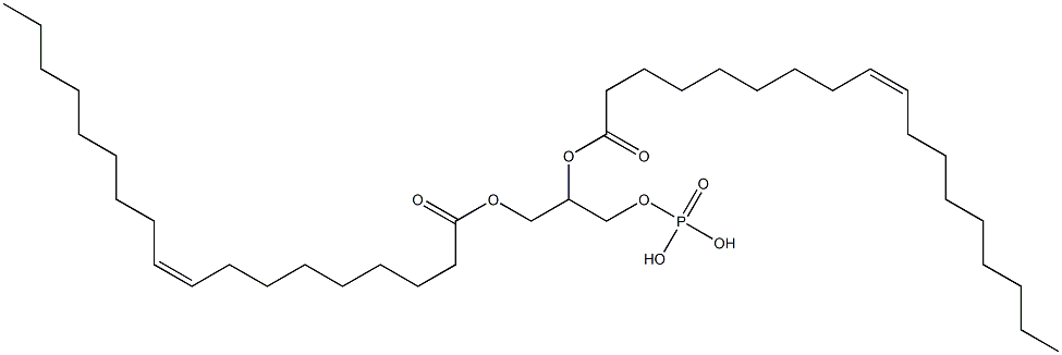 (-)-1-O,2-O-Dioleoyl-D-glycerol 3-phosphoric acid Structure