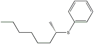 [S,(+)]-1-Methylheptylphenyl sulfide Structure